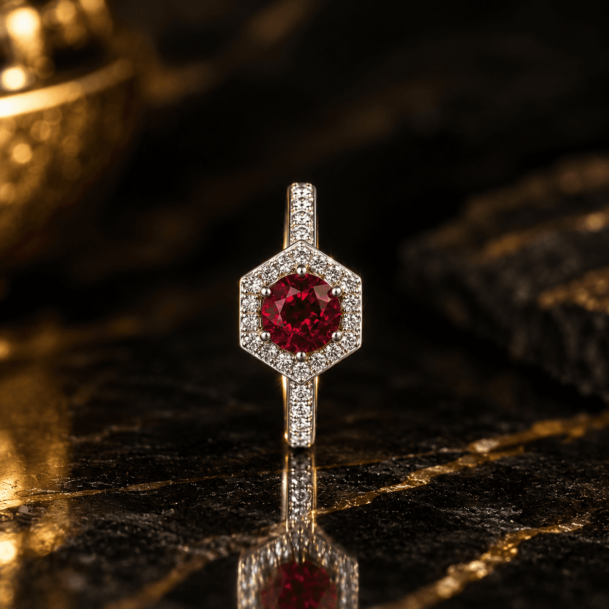 NATURAL RHODOLITE GARNET SILVER RING